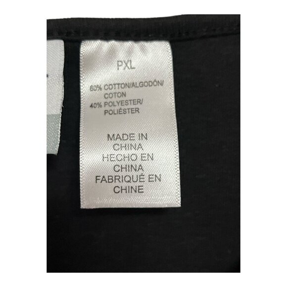 Alfred Dunner Petite XL Women’s Black Short Sleeve Top – Lattice Collar with Woo - Picture 3 of 7